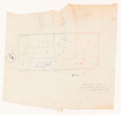 Sketch plan "B2 Niveau 1": Ahrenberg pavilion, Stockholm