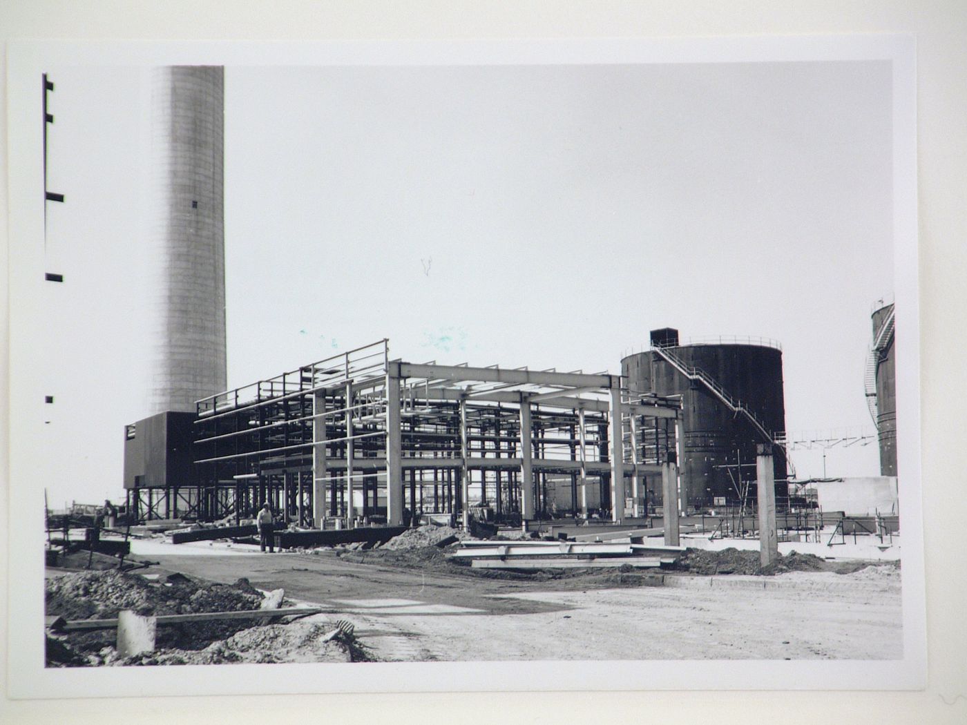 View of construction of boiler house for power station, United Kingdom