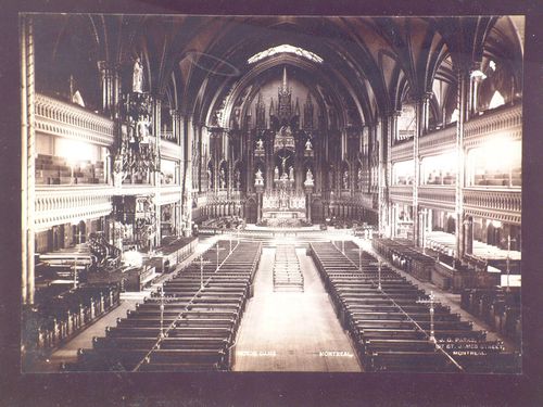 Interior view of Notre Dame, Montreal, Quebec, Canada