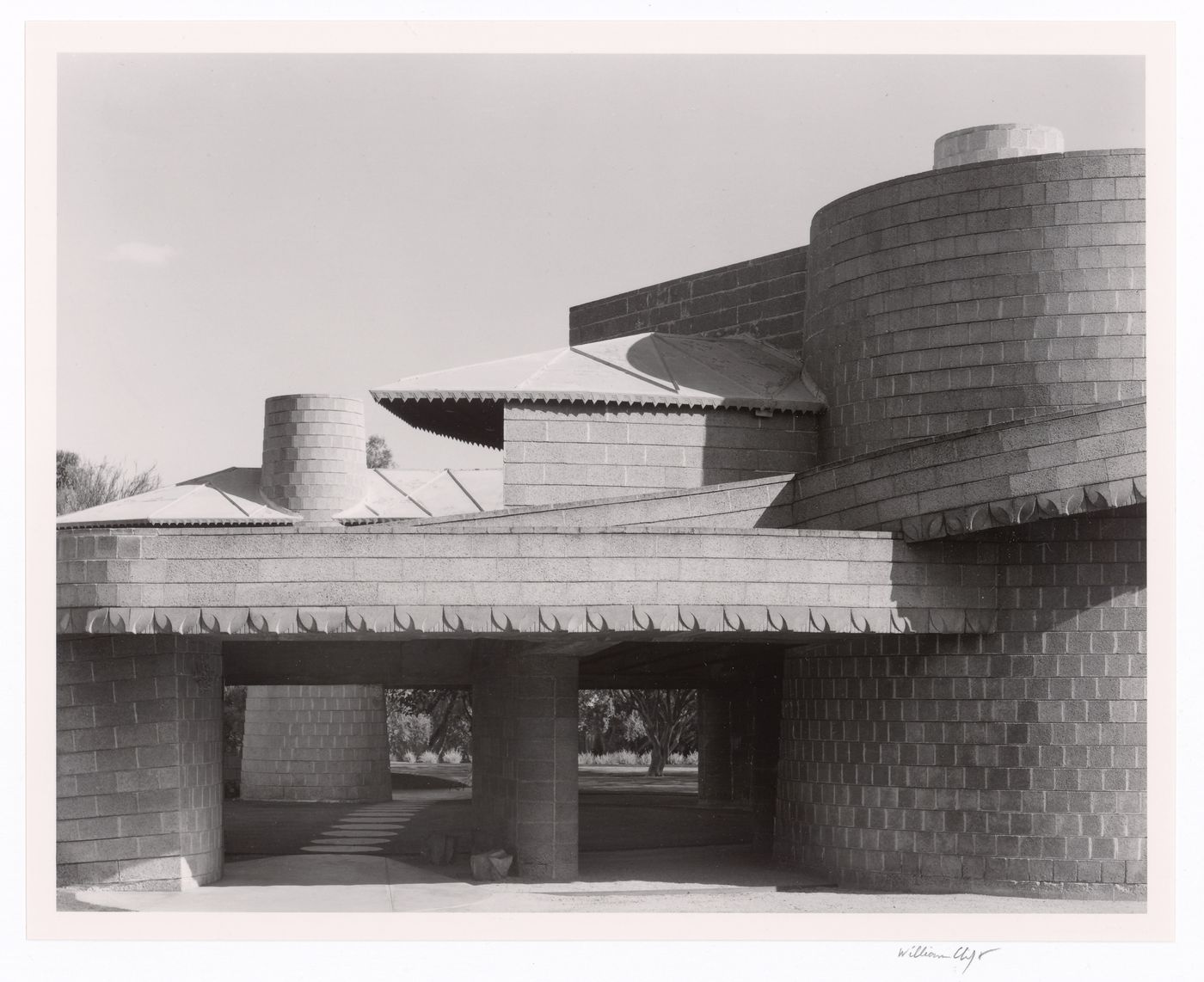 Roofs and looking into courtyard, from the series The David and Gladys Wright House