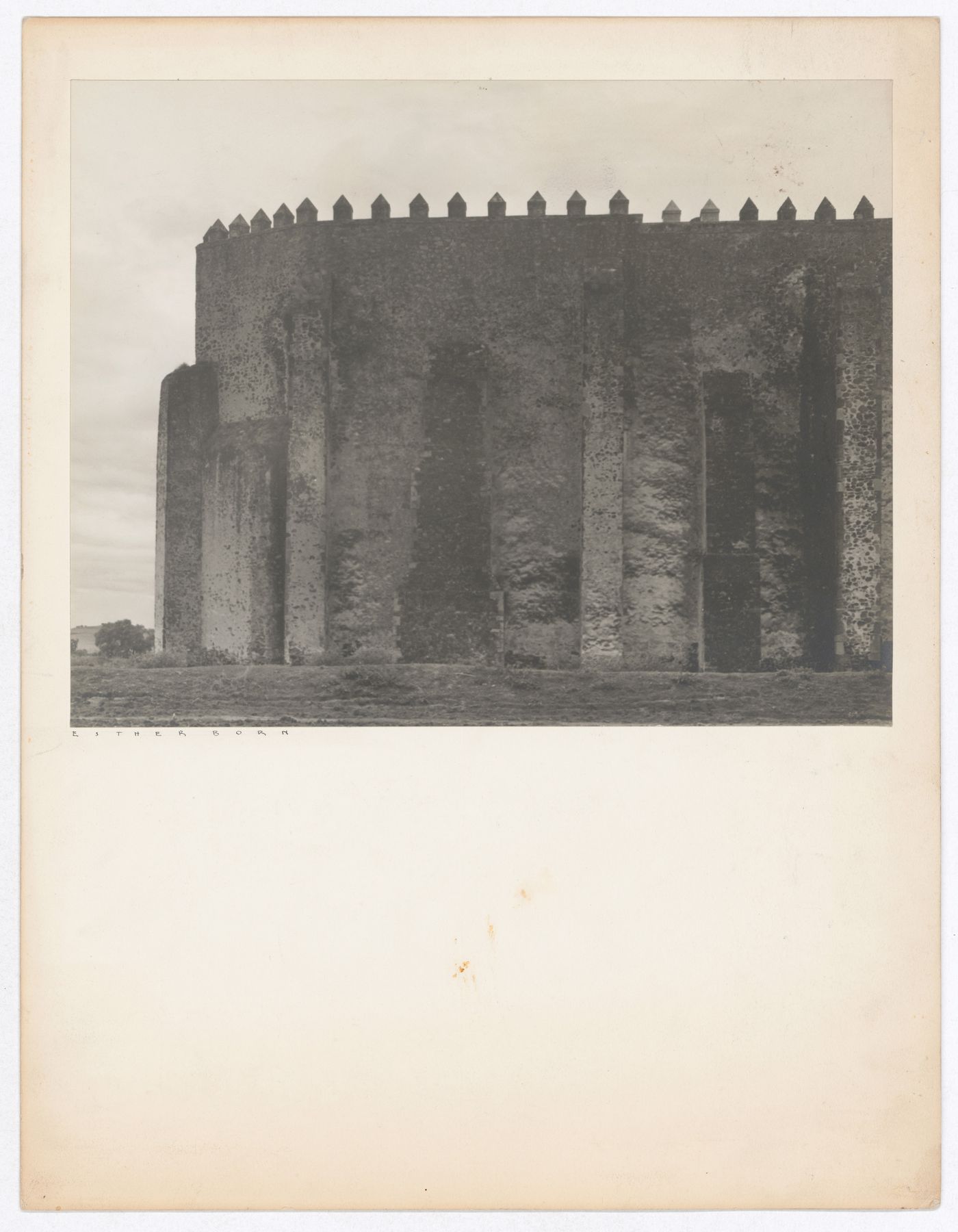 View of a façade showing buttresses, Church and Convent of San Augustin de Acolman, Acolman, Mexico