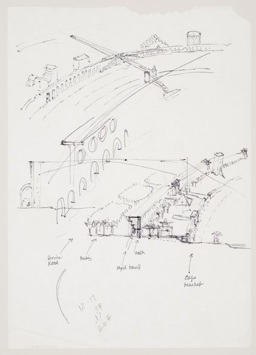 Government Centre, Dawhah, Qatar: perspective sketches
