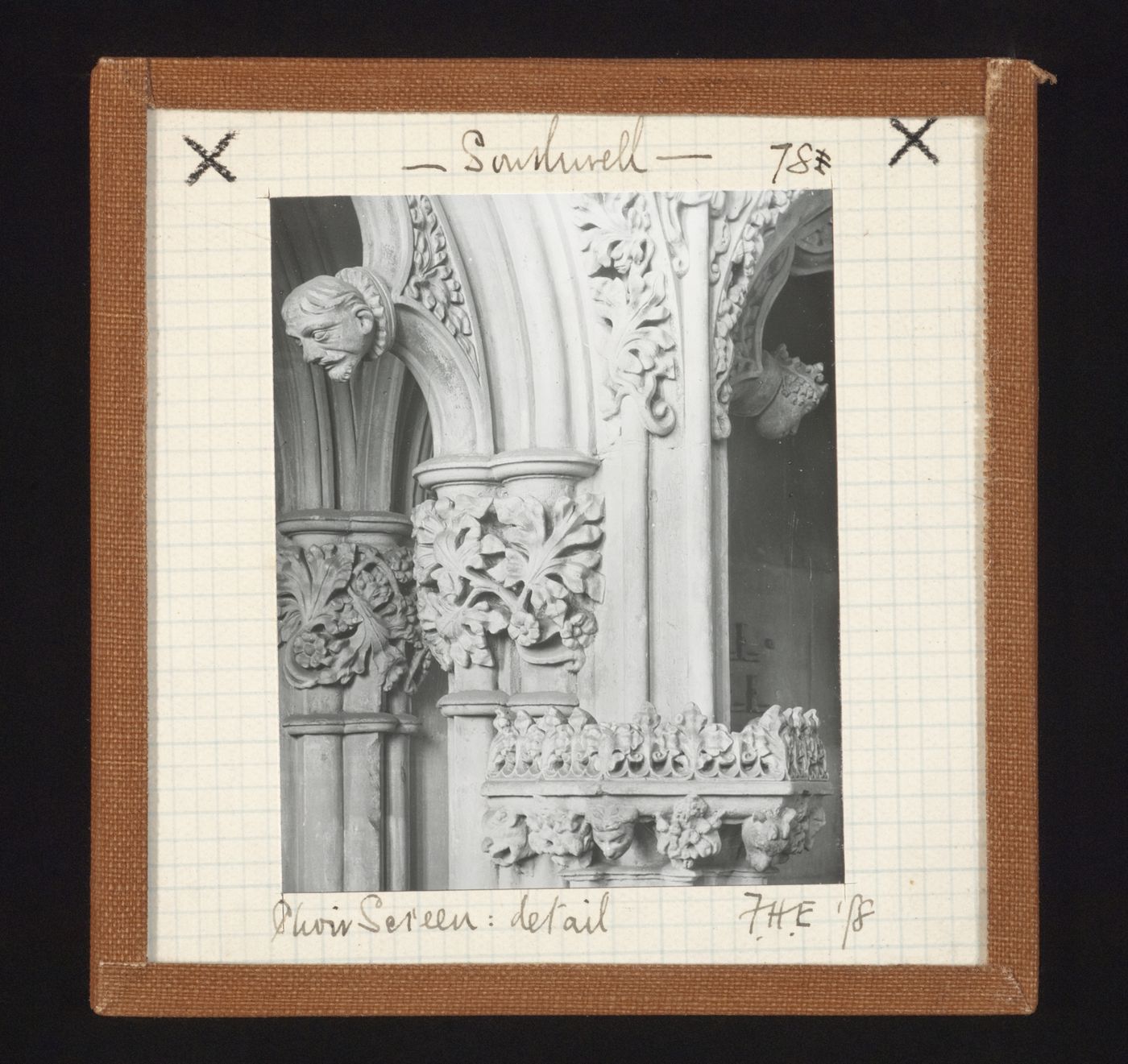 Detail view of choir screen, Southwell Minster, Southwell, Nottinghamshire, England