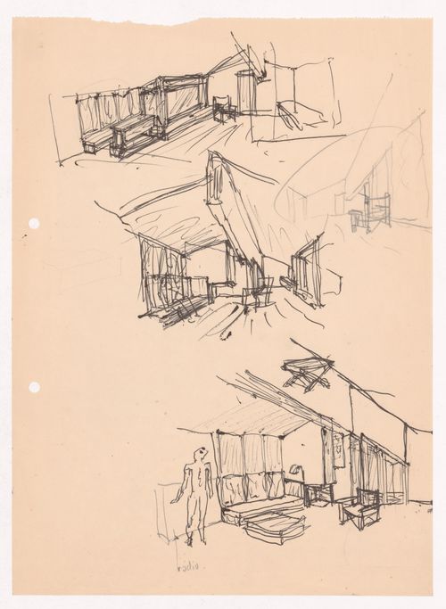 Sketch perspectives for Casa Rui Feijó, Moledo do Minho, Caminha, Portugal