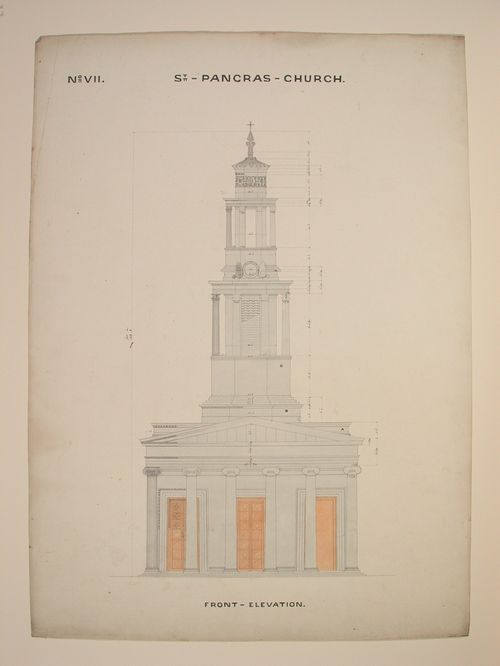 St. Pancras New Church - East and North elevation