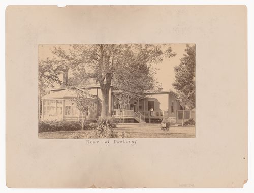 View of the rear façade of Mille-Fleurs, the residence of the Honorable Mr. Thibaudeau, Montréal[?], Québec, Canada