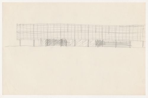 Sketch elevation for a campus building for Illinois Institute of Technology
