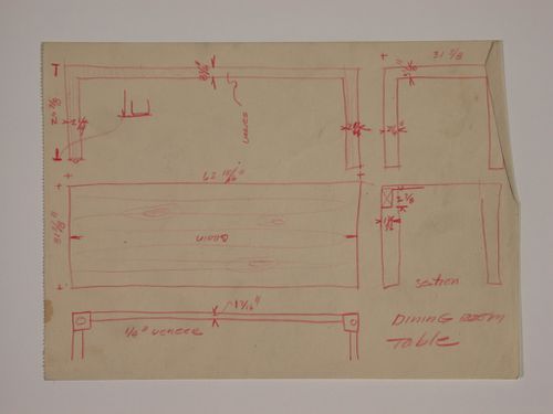 Various documents and drawings including furniture design and office renovation: File G 708