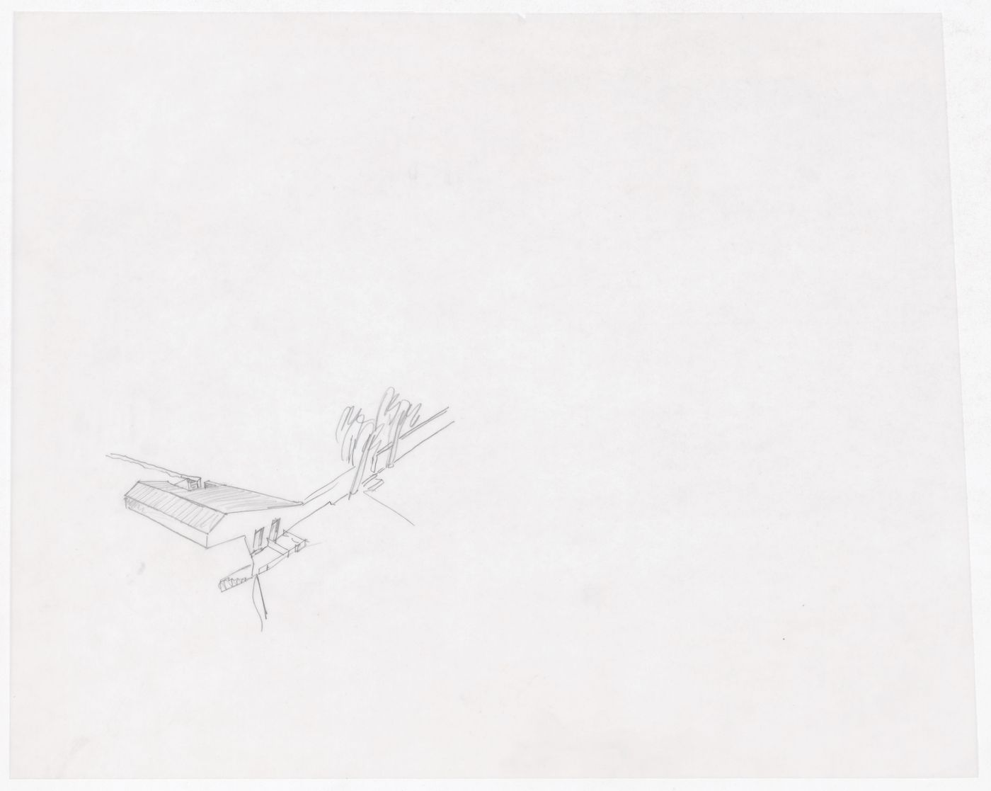 Sketch axonometric view for Casa Ana Costa, Quinta de S. Ovídio, Lousada, Portugal