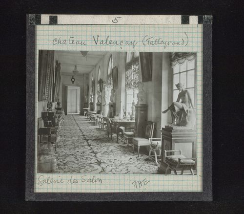 View of galerie des salon of Château de Valençay of Talleyrand-Périgord, Valençay, France