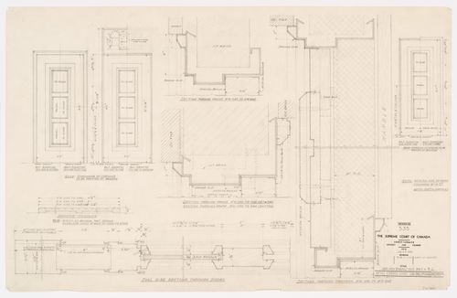 Détails des portes de métal, Cour suprême du Canada, Ottawa, Ontario, Canada (1937-1953, 1977)