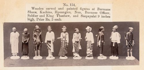 View of figures, F. Beato Limited, C Road, Mandalay, Burma (now Myanmar)