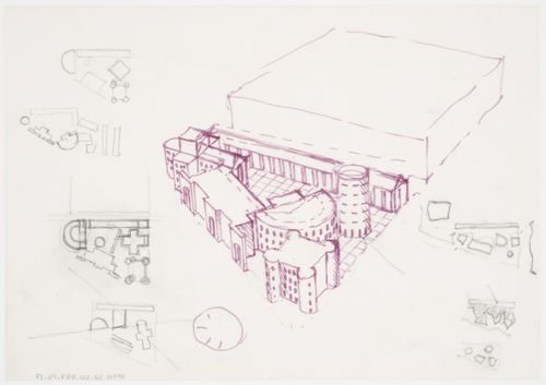 Wissenschaftszentrum, Berlin, Germany: perspective and sketches