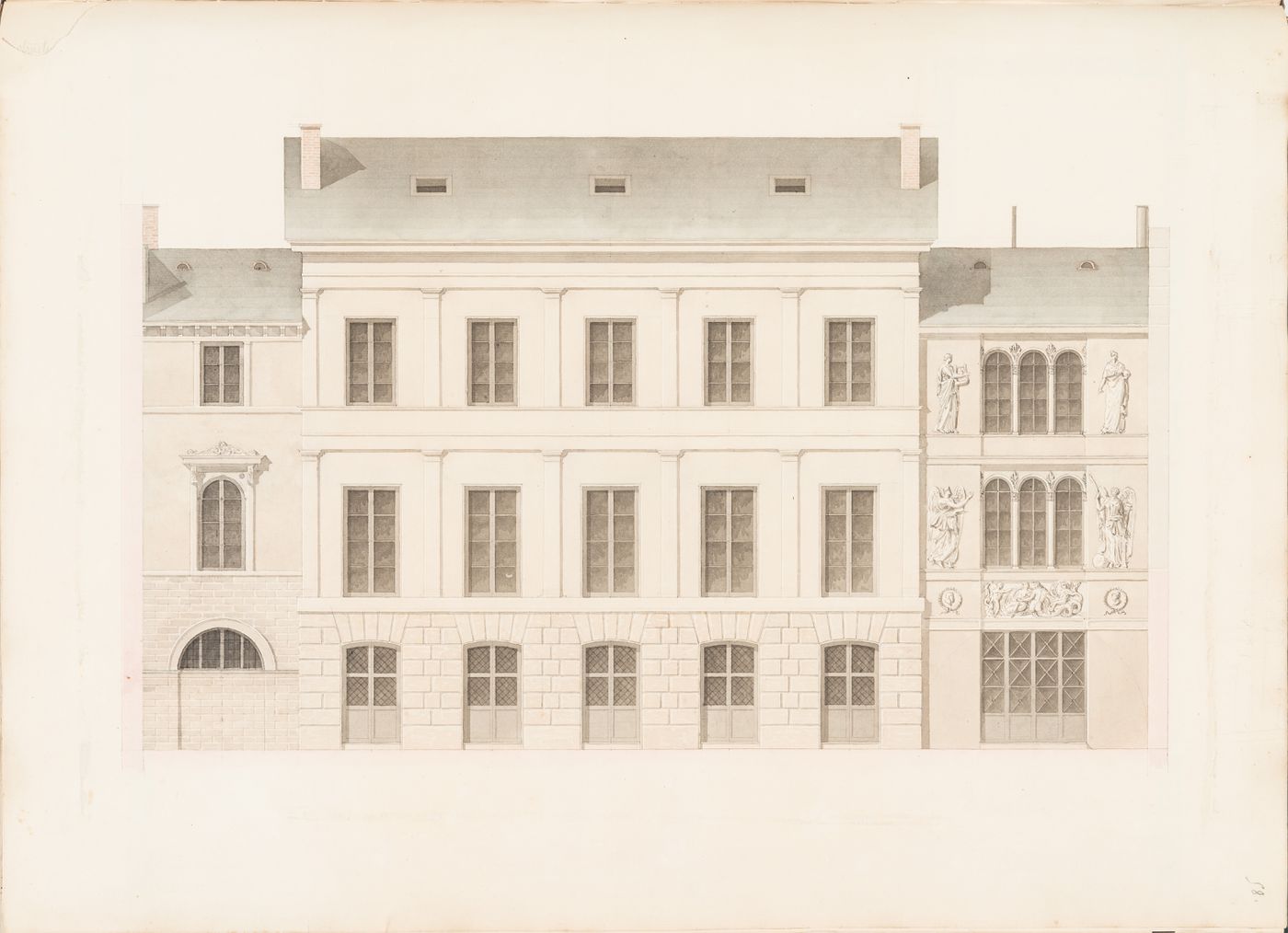 Rohault de Fleury House, 12-14 rue d'Aguesseau, Paris: Elevation