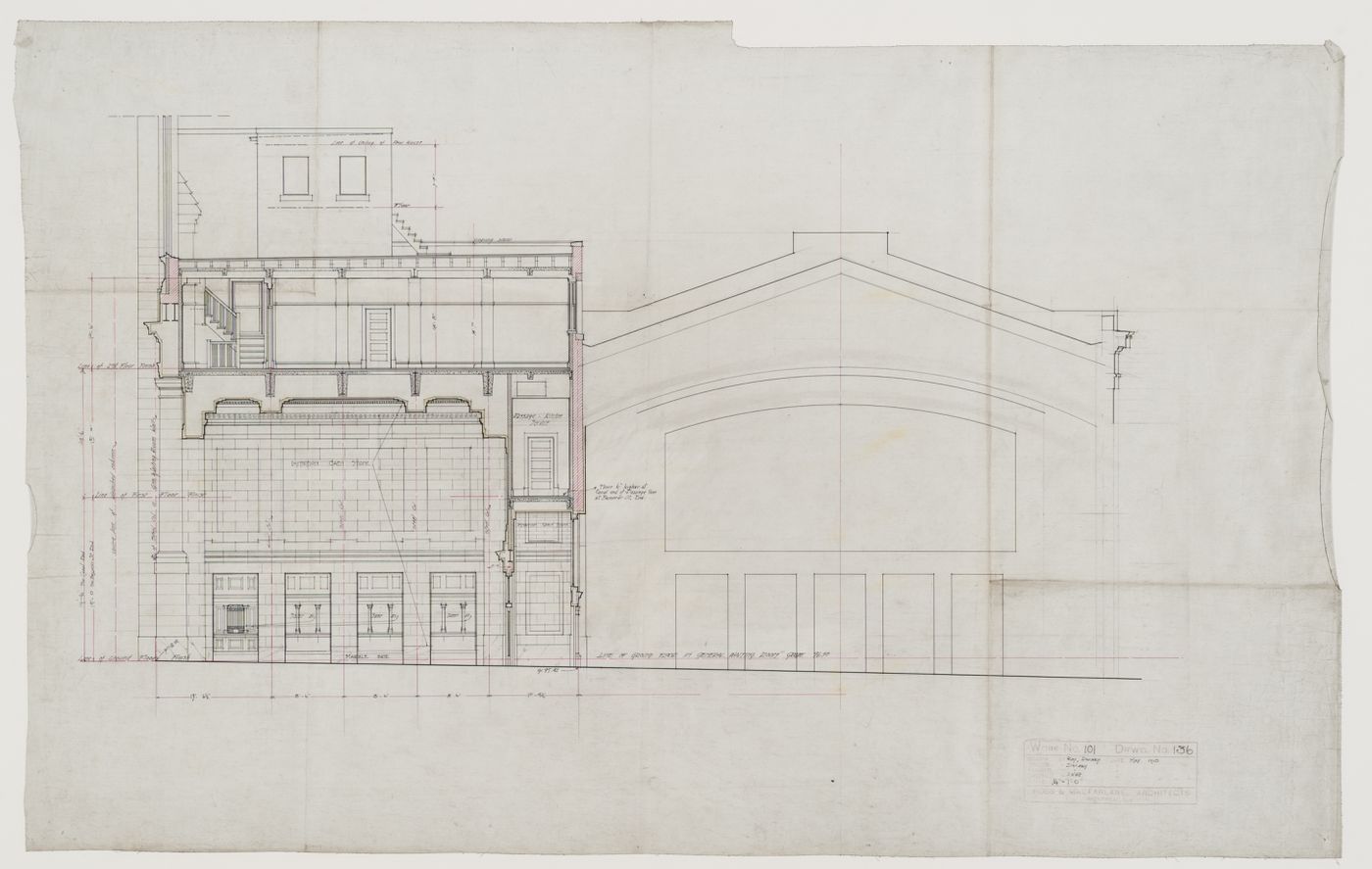 Section for Central Union Passenger Station, Ottawa, Ontario