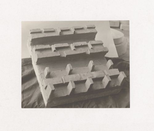 Photograph of a student model by Drob on the topic "Rhythm and Space. Composition "City Block"" for the "Space" course at the Vkhutein (Moscow Higher Technical Institute), Moscow