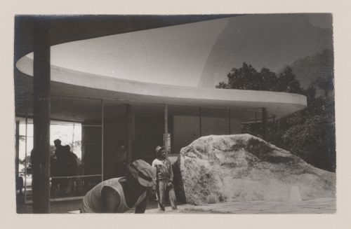 View of Das Canoas House under construction, Rio de Janeiro, Brazil
