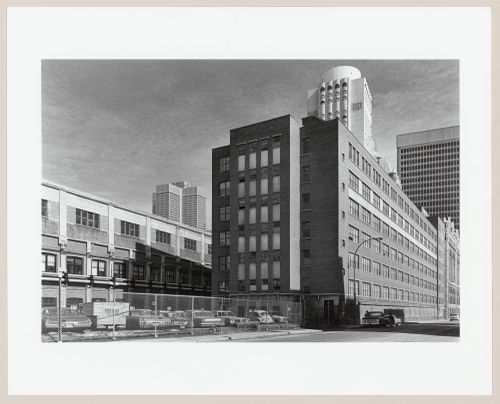 View of Windsor Station looking northeast from the south side of rue Saint-Antoine, Montréal, Québec