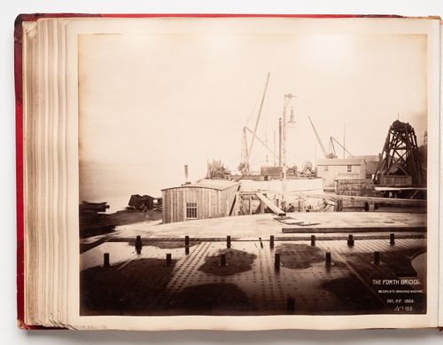 View of the Forth Bridge under construction, Firth of Forth, Scotland, United Kingdom