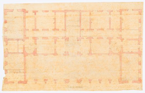 Project for a Hôtel de ville, Poitiers: Plan for the "entresol"