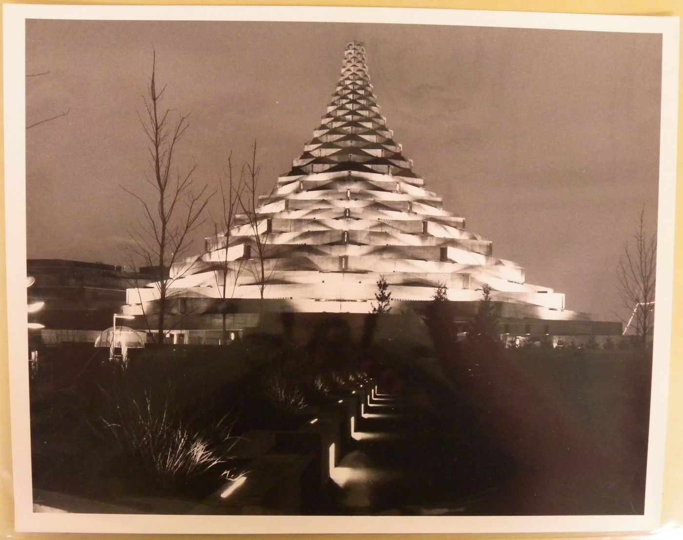 Night view of the Man in the Community Pavilion, Expo 67, Montréal, Québec