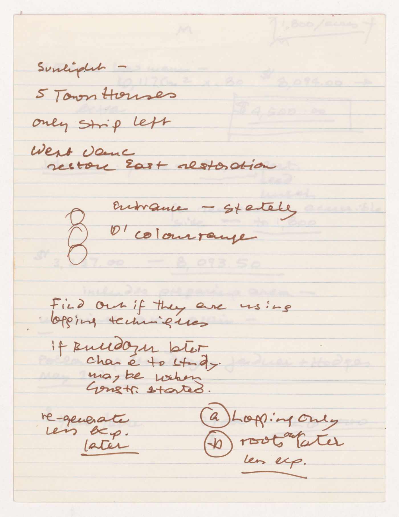 Notes on landscape design and cost estimates for Montiverdi Estates, West Vancouver, British Columbia