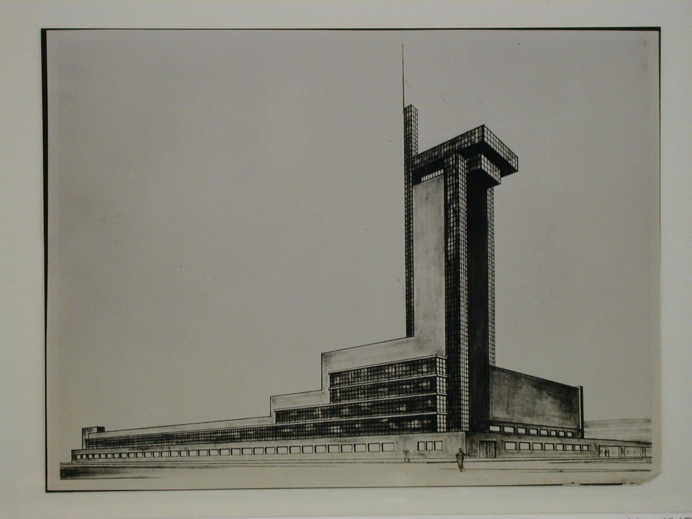 Projet pour un hôtel de ville. Allemagne. Erwin Gutkind, architecte à Berlin