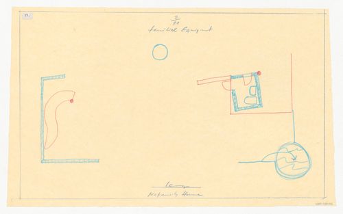 Plan for the Nofamily House showing "familial equipment"
