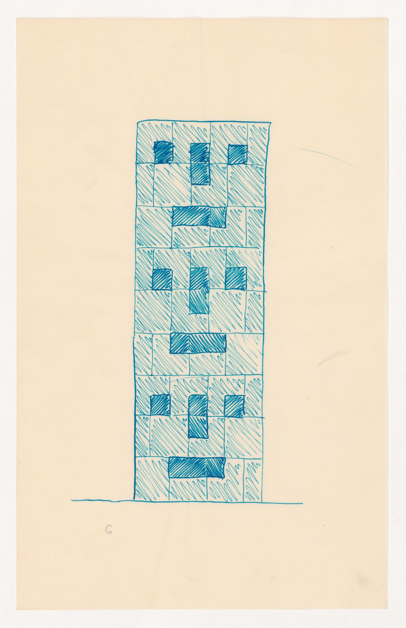Design for a blue tiled stove