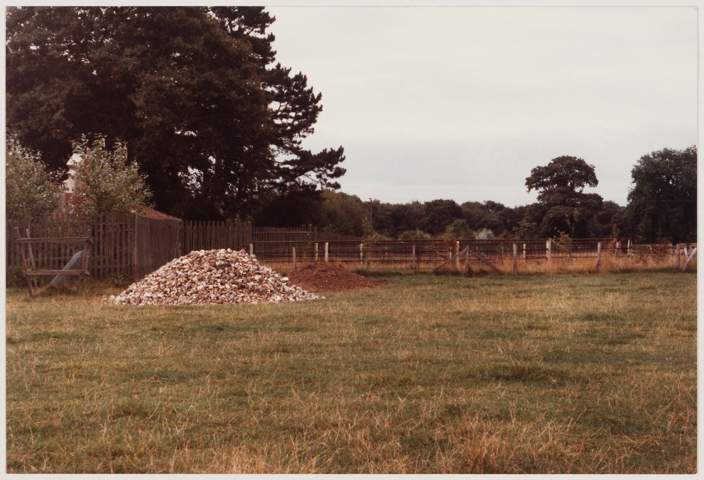 Westpen project: view of site, with ballast, in Hartley Wintney, Hampshire, England