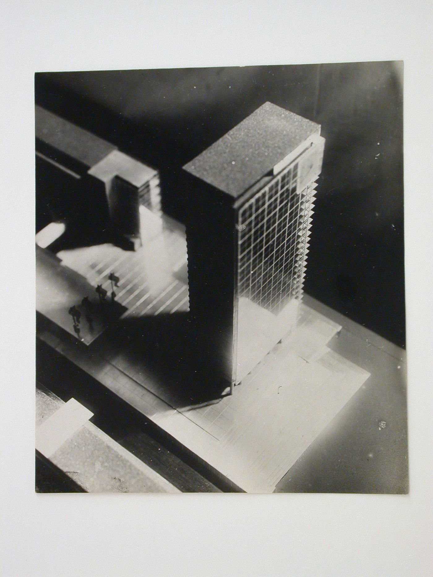 Photograph of a model for the Building of Industry, Sverdlovsk, Soviet Union (now Ekaterinburg, Russia)