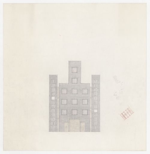 Elevation and sketches for Berlin Gatehouse