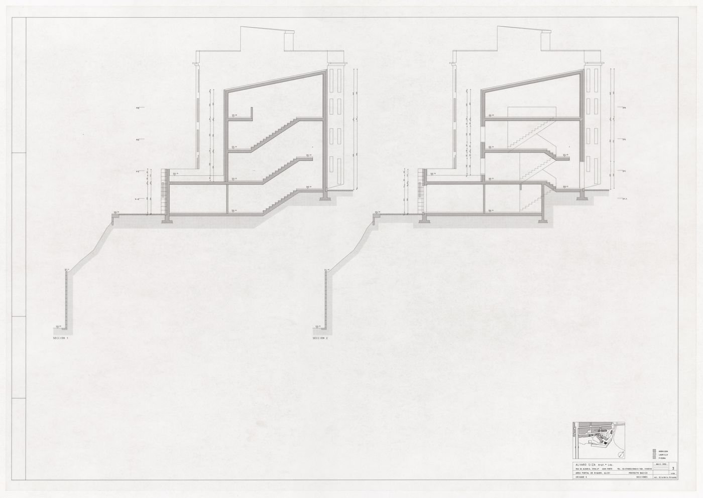 Sections for Reconstrução do Portal de Riquer, Alcoi-Valencia, Spain