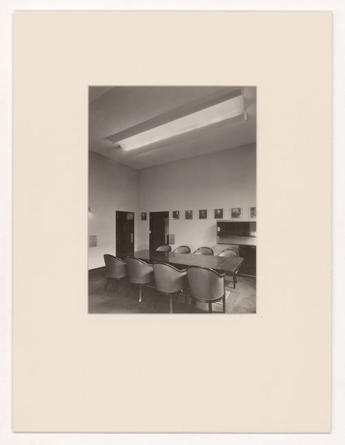 Interior view of Société Paris-France, showing conference room, boulevard Voltaire, 11th arrondissement, Paris, France