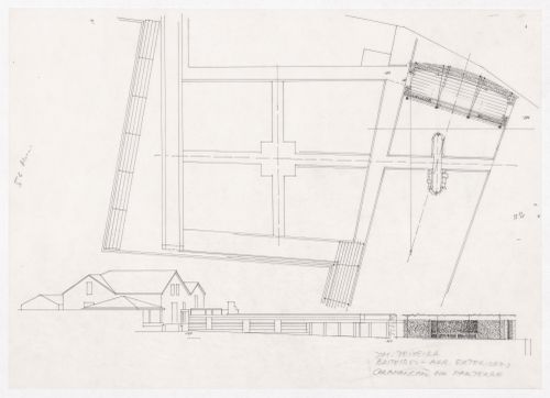 Plan and section for Casa J. M. Teixeira, Quinta do Forno, Briteiros - Guimarães, Portugal