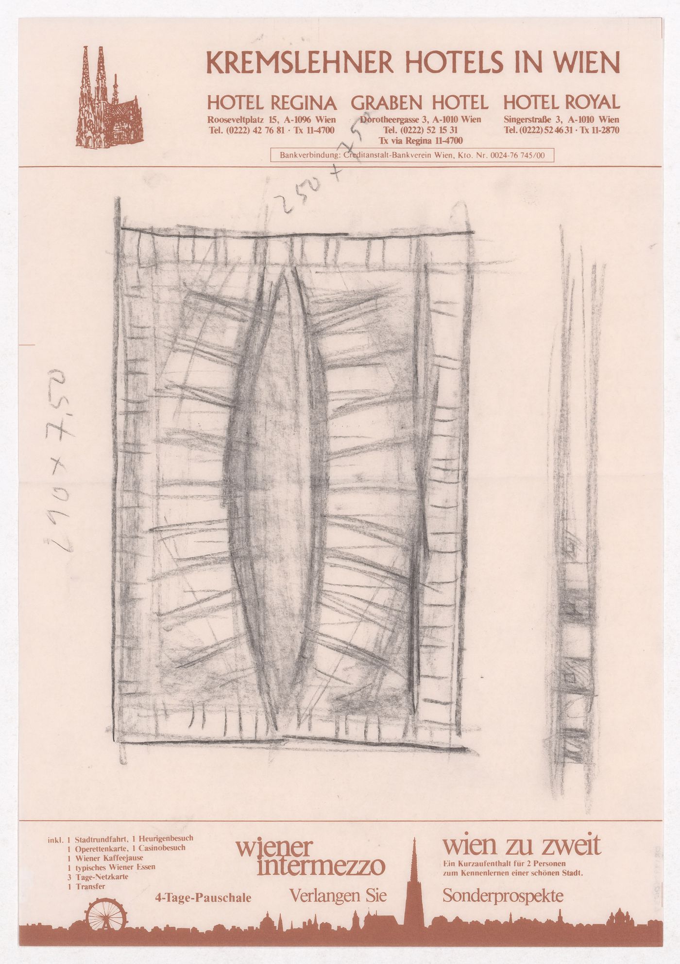 Housing Pilotengasse, Vienna-Aspern: Conceptual sketches, including siteplans, plans, elevations, and perspectives