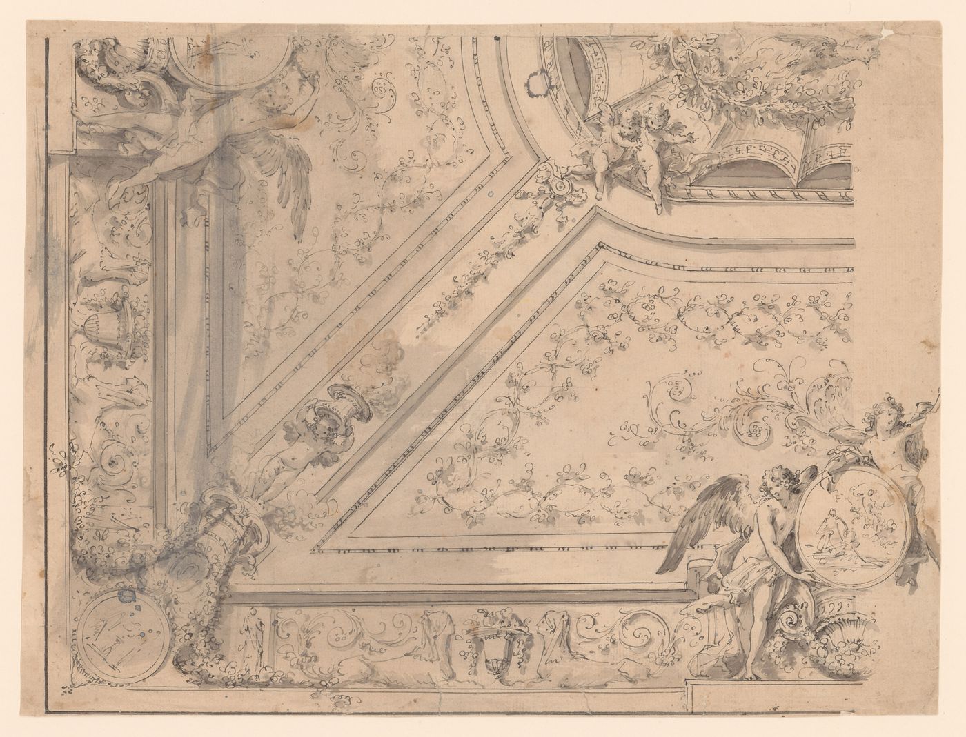 Design for the angle of a palace room