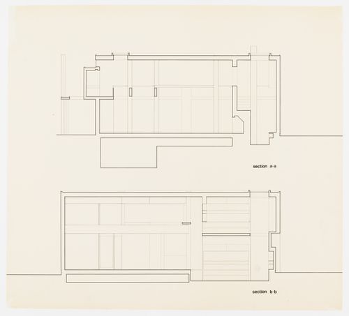 Presentation drawings (sections) for House I (Barenholtz Pavilion), Princeton, New Jersey, United States