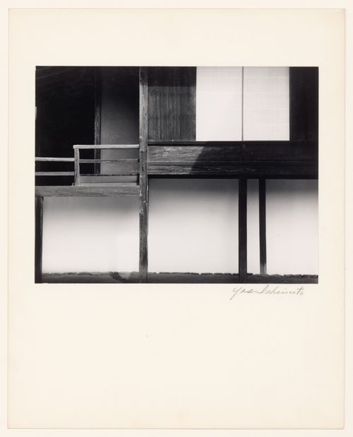 Partial view of the southeast side of the Music Room showing the veranda of the Music Room, Katsura Rikyu (also known as Katsura Imperial Villa), Kyoto, Japan