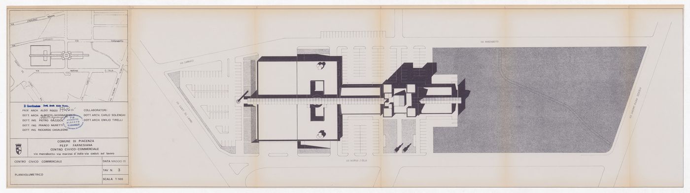 Plan for Centro Civico Commerciale PEEP a Farnesiana di Piacenza