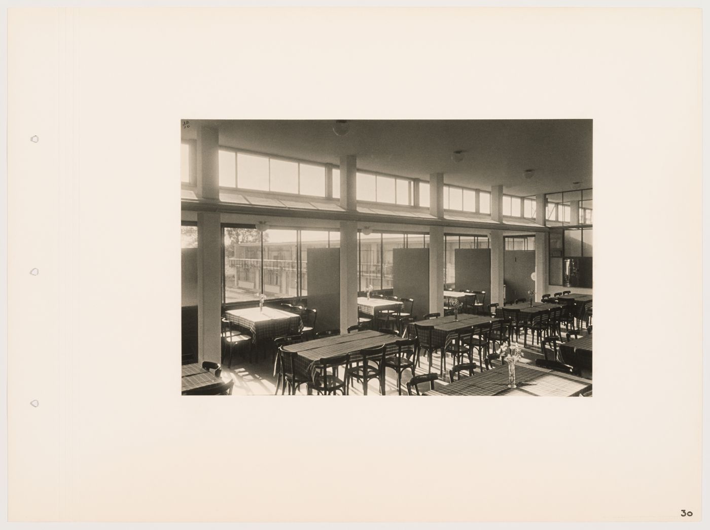 Interior view of the furnished dining hall, Budge Foundation Old People's Home, Frankfurt am Main, Germany