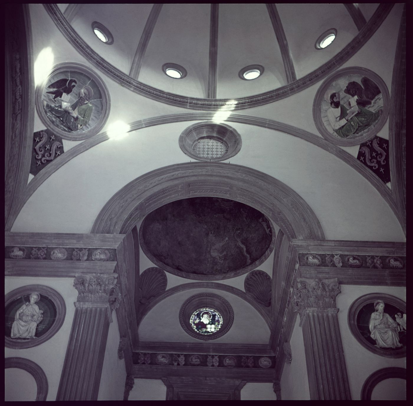 Interior view of Cappella dei Pazzi (Pazzi Chapel), Florence, Italy