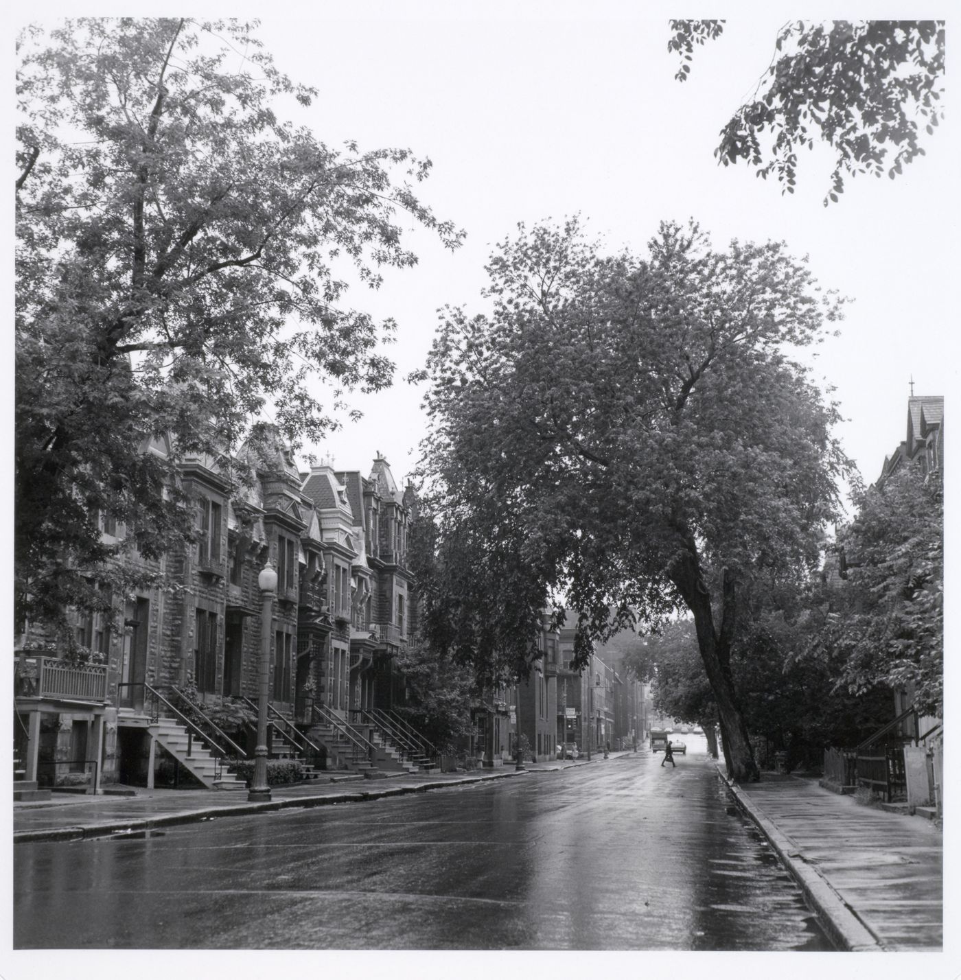 Milton Park Project: Looking north on Hutchison from mid-way between Milton and Prince Arthur, Montréal, Québec
