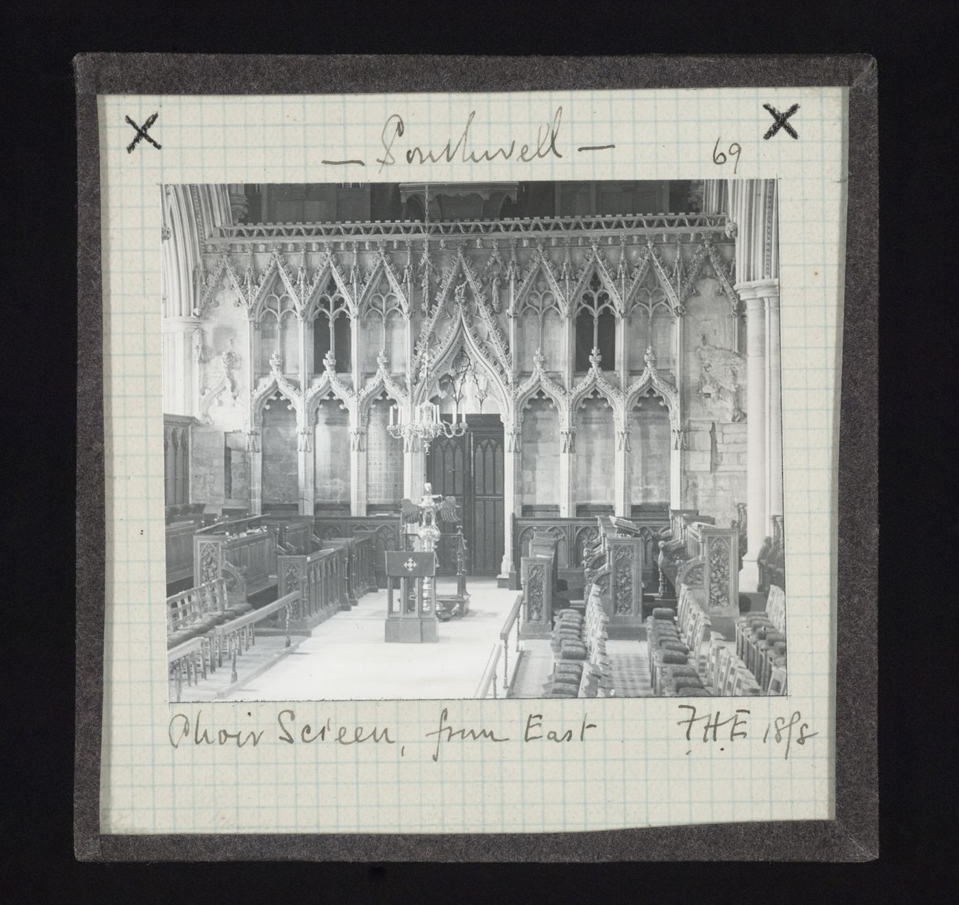 View of choir screen of Southwell Minster from east, Southwell, Nottinghamshire, England