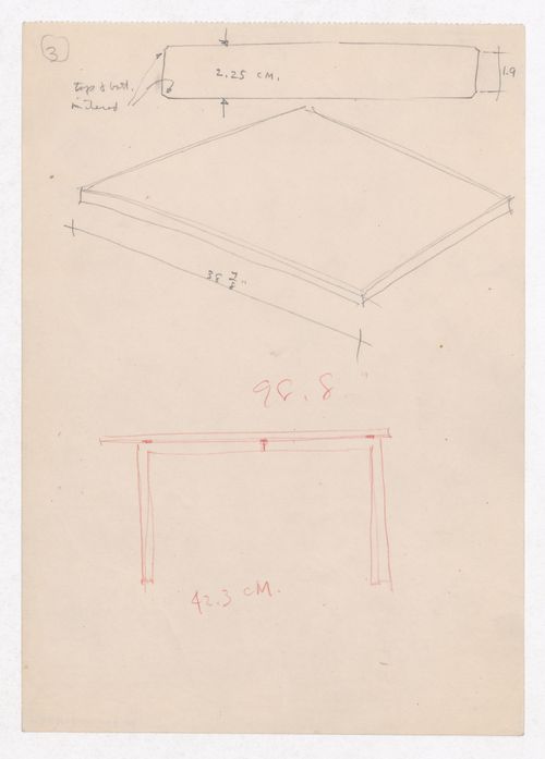 Various documents and drawings including furniture design and office renovation: File G 714