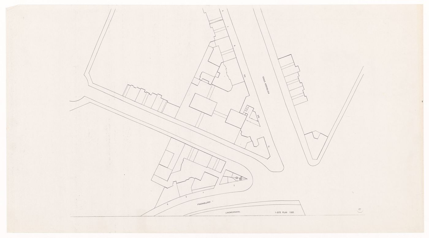Site plan for Blocke 70 und 89, Kreuzberg, Fränkelufer, Berlin