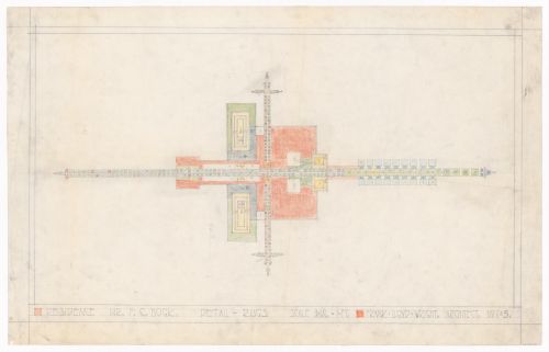 Rug design for F.C. Bogk House, Milwaukee, Wisconsin