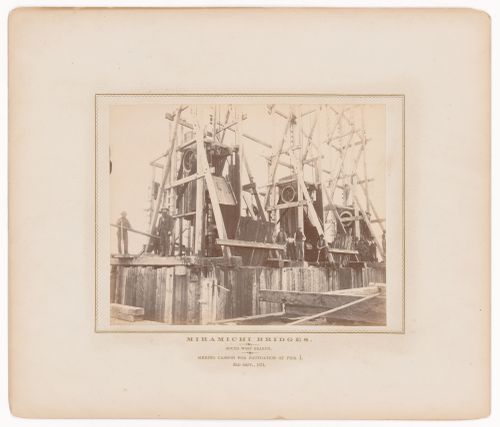 Miramichi Bridges under construction, Miramichi Bay, New Brunswick