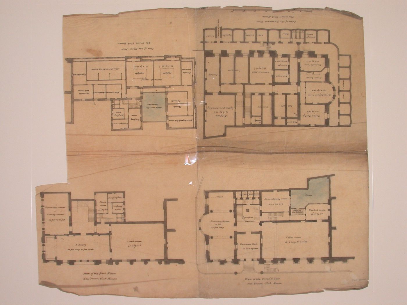 The Union Club House - plans of4 floors