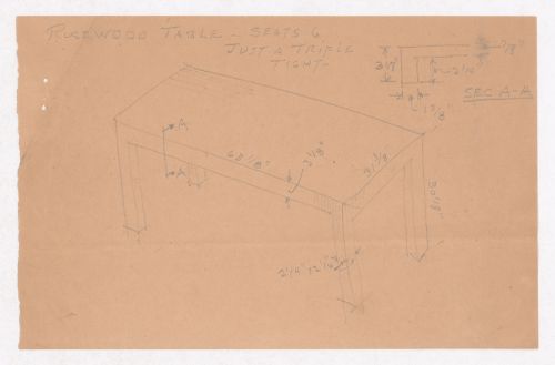 Various documents and drawings including furniture design and office renovation: File G 690
